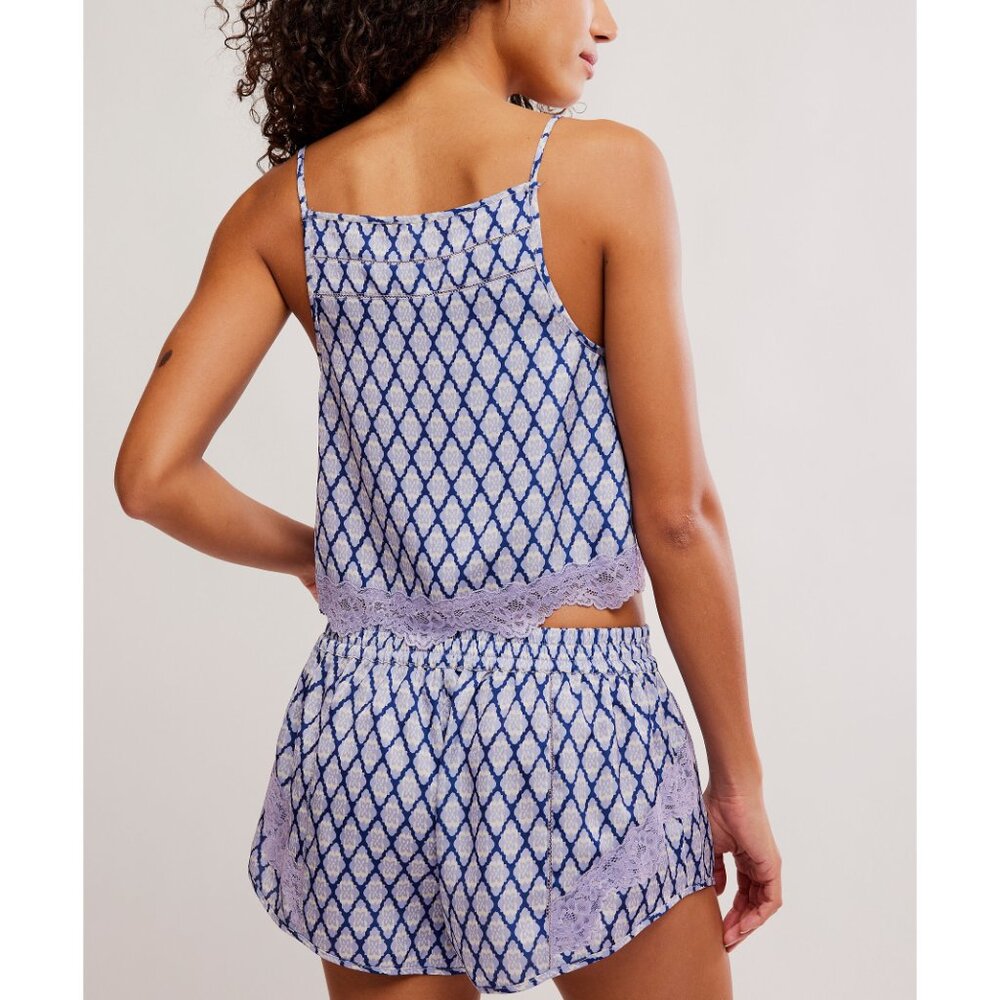 FREE PEOPLE Midnight Muse Printed Set / Blue Combo - Picture 3 of 7